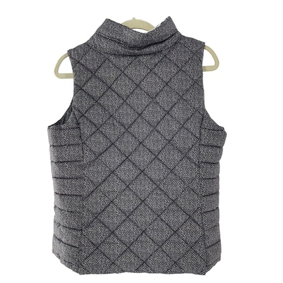 So Quilted Herringbone Zip-Up Vest Sherpa Lining Large Cabin Puffer Fleece Warm - Picture 6 of 9